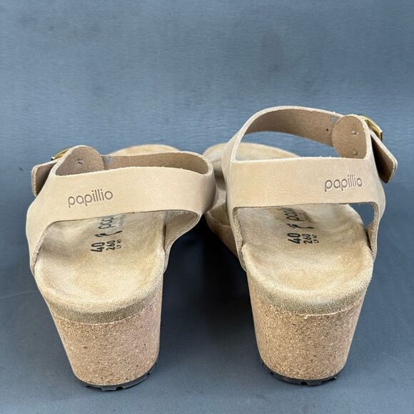 Papillio by Birkenstock Soley Leather Wedge Sandals shoes women size 9 (40) - Picture 4 of 8